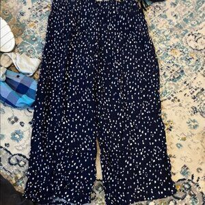 Apt. 9 Navy and White Wide Leg Pants